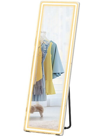 Miroir sur pied led 150 x 50 cm 3 couleurs réglables