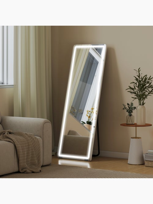 Miroir sur pied led 150 x 50 cm 3 couleurs réglables - Kiabi