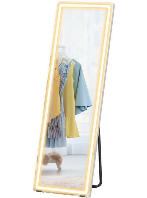 Miroir sur pied led 150 x 50 cm 3 couleurs réglables - Kiabi
