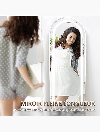 Miroir sur pied led