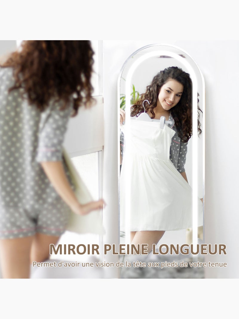 Miroir sur pied led Noir - Kiabi