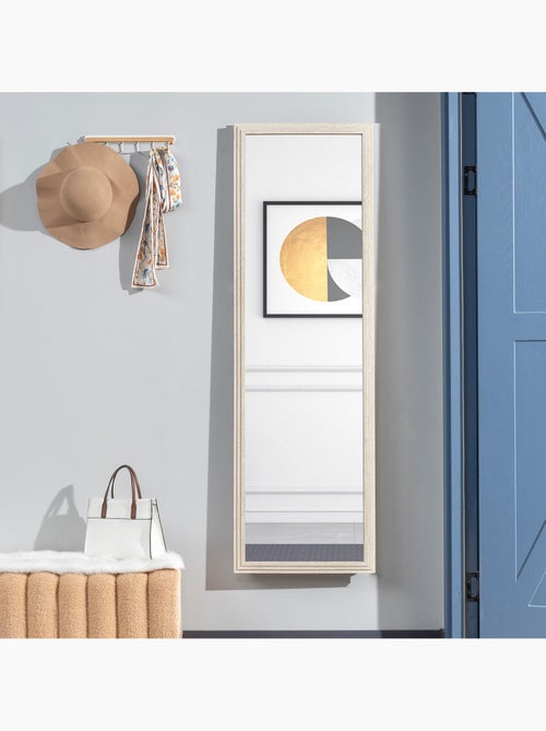 Miroir sur pied ou mural cadre effet travertin - Kiabi