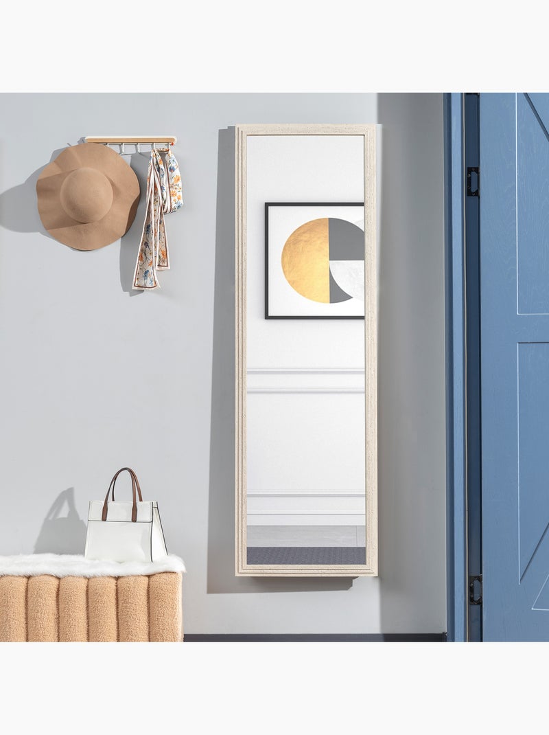 Miroir sur pied ou mural cadre effet travertin Beige - Kiabi