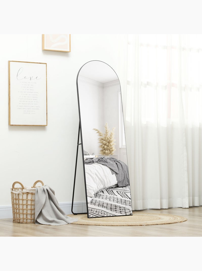Miroir sur pied ou mural dim. 50l x 150h cm Noir - Kiabi