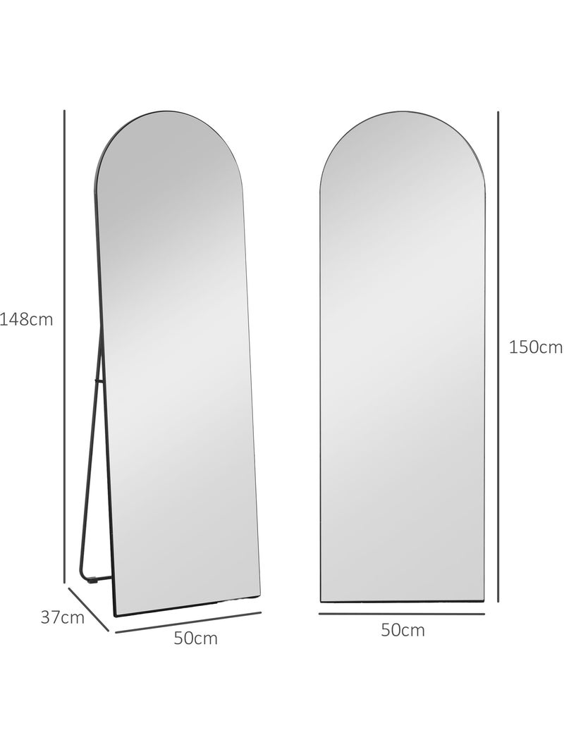 Miroir sur pied ou mural dim. 50l x 150h cm Noir - Kiabi