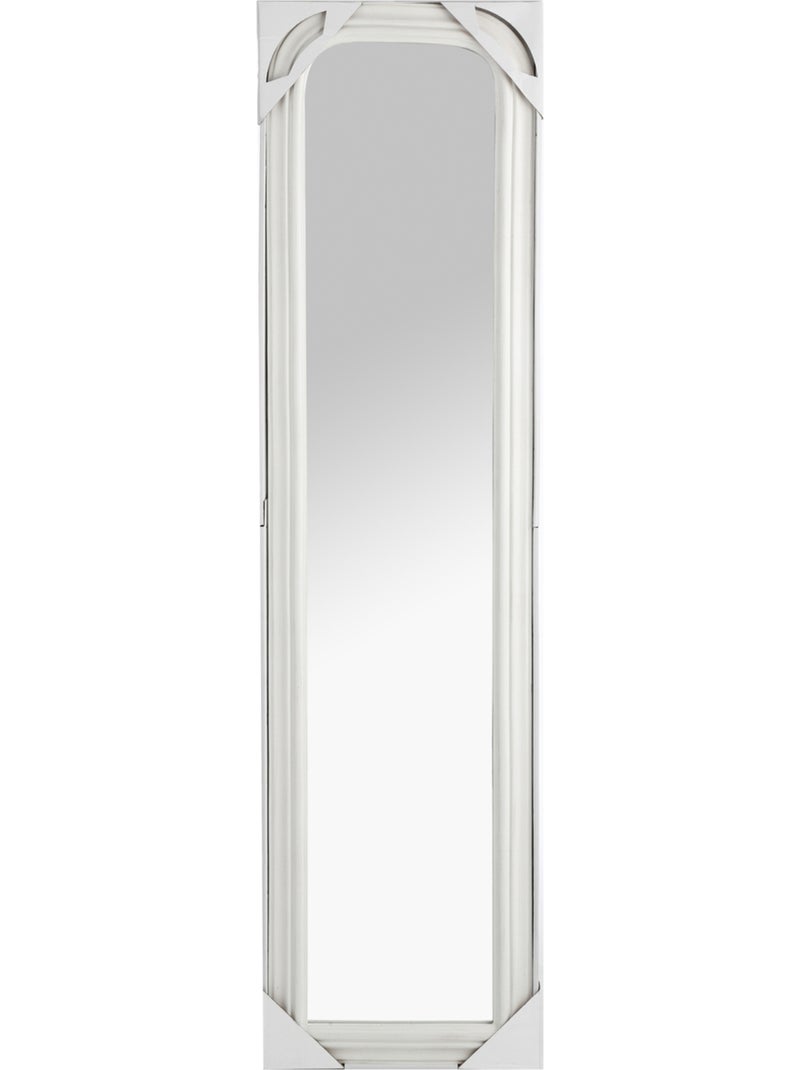 Miroir sur pied ovale en bois de paulownia ADELE Blanc - Kiabi
