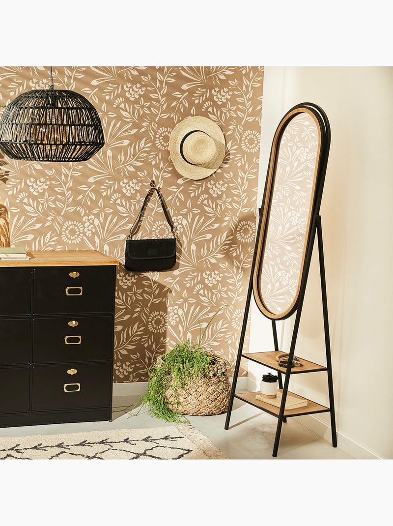 Miroir sur pied pivotant métal et bois MAEL Multicolore - Kiabi