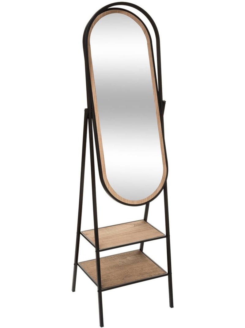 Miroir sur pied pivotant métal et bois MAEL Multicolore - Kiabi