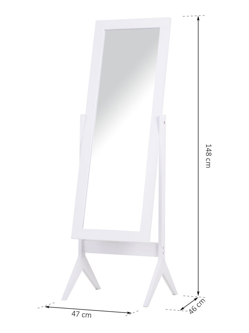 Miroir sur pied réglable Blanc Blanc - Kiabi