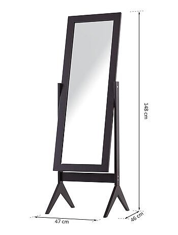 Miroir sur pied réglable