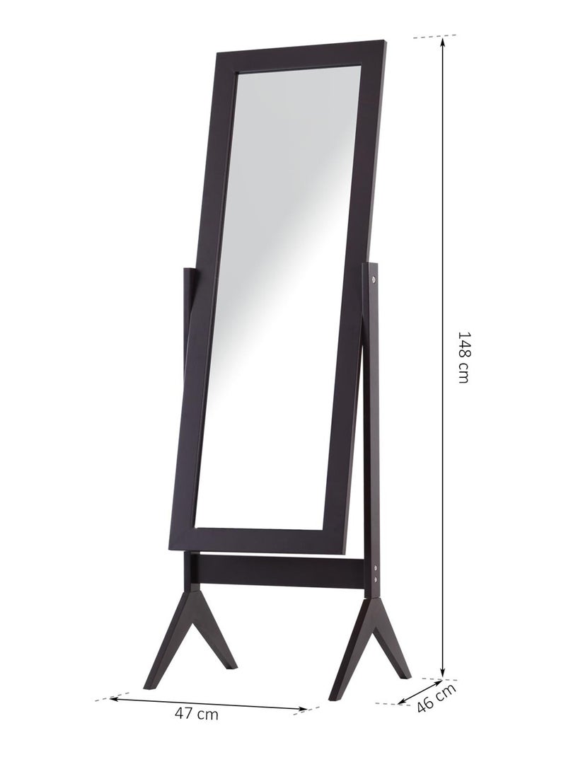 Miroir sur pied réglable Marron - Kiabi