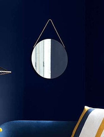 Miroir suspendu avec corde en métal EDEN