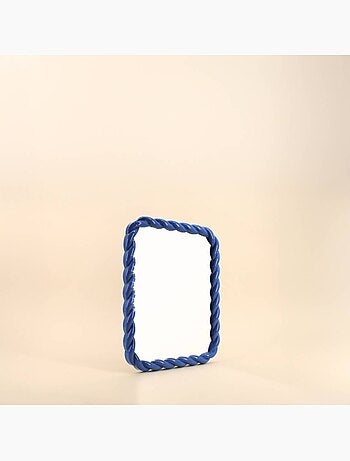 Miroir torsadé bleu 30x40cm