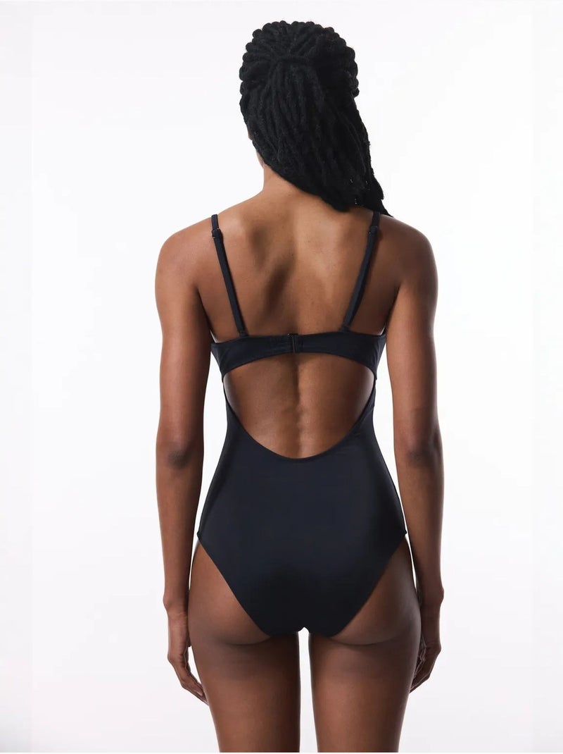 Miss maillot de bain à bonnets fixes penti Noir - Kiabi