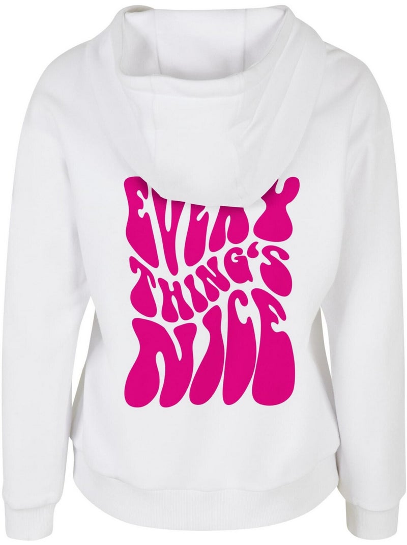 Miss Tee - Sweat à capuche EVERY THINGS NICE Blanc - Kiabi