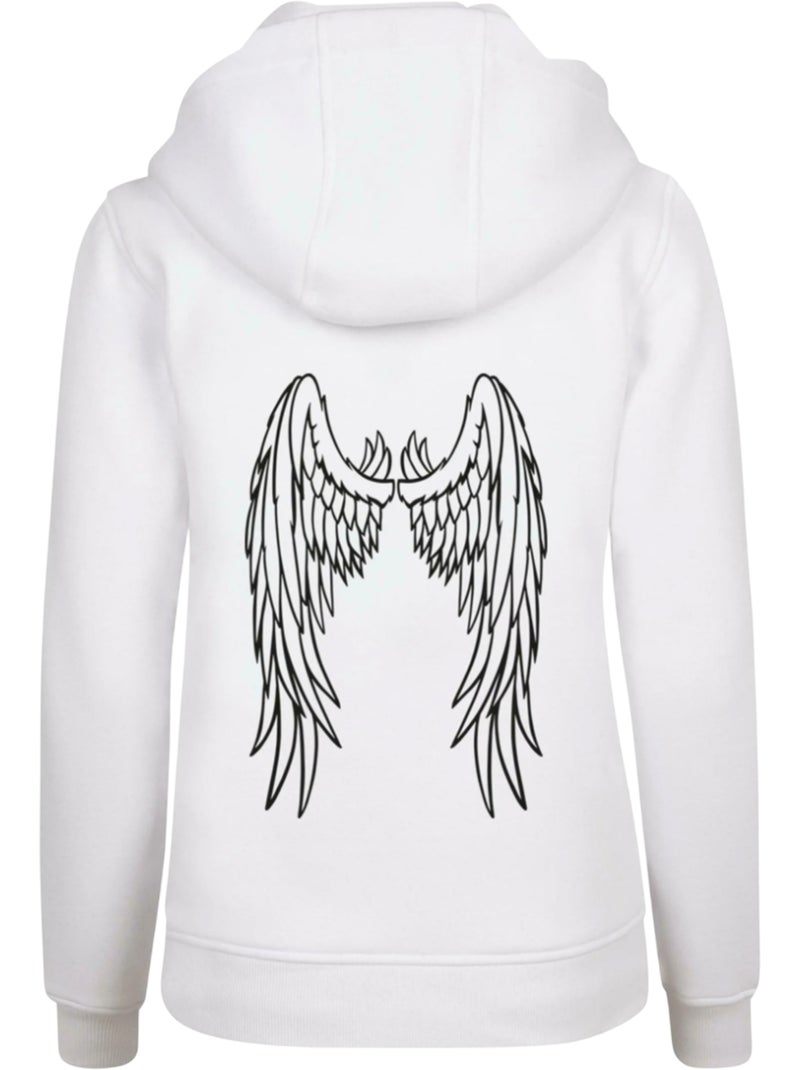 Miss Tee - Sweat à capuche motif/style ailes d'ange Blanc - Kiabi