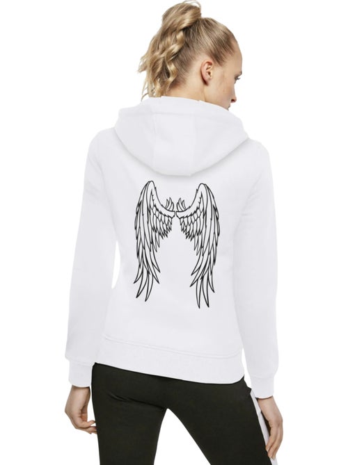 Miss Tee - Sweat à capuche motif/style ailes d'ange - Kiabi