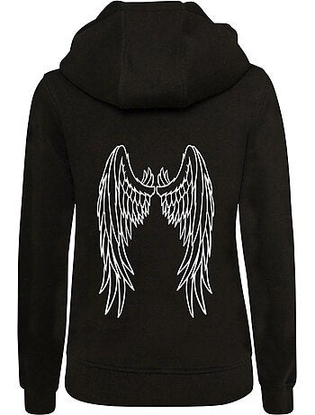 Miss Tee - Sweat à capuche motif/style ailes d'ange