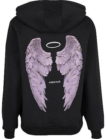 Miss Tee - Sweat à capuche motif/style imprimé au dos ANGELS CLUB