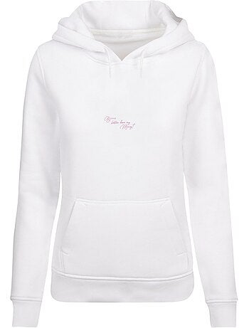 Miss Tee - Sweat à capuche motif/style imprimé au dos B**** BETTER
