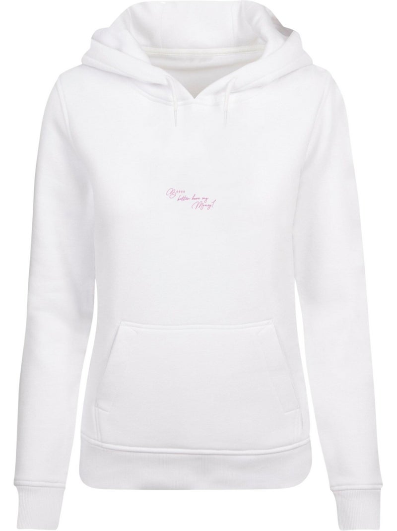 Miss Tee - Sweat à capuche motif/style imprimé au dos B**** BETTER Blanc - Kiabi