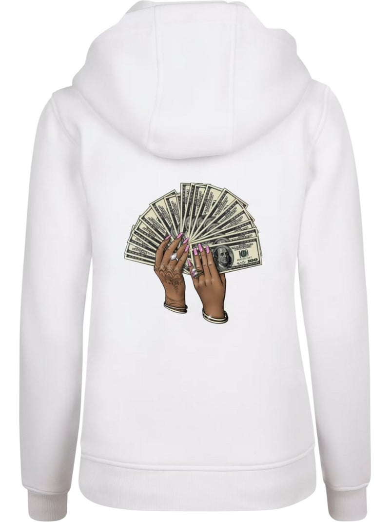 Miss Tee - Sweat à capuche motif/style imprimé au dos B**** BETTER Blanc - Kiabi