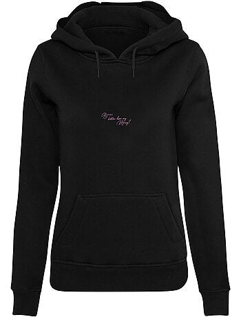 Miss Tee - Sweat à capuche motif/style imprimé au dos B**** BETTER