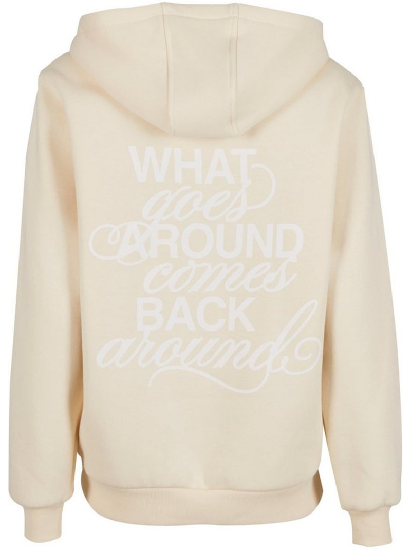 Miss Tee - Sweat à capuche motif/style imprimé au dos BACK AROUND Blanc nacré - Kiabi