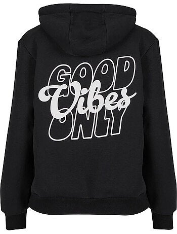 Miss Tee - Sweat à capuche motif/style imprimé au dos GOOD VIBES