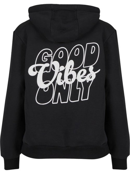 Miss Tee - Sweat à capuche motif/style imprimé au dos GOOD VIBES - Kiabi Miss Tee - Sweat à capuche motif/style imprimé au dos GOOD VIBES - Kiabi