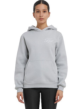 Miss Tee - Sweat à capuche motif/style imprimé au dos LOST FLOWERS