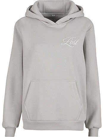 Miss Tee - Sweat à capuche motif/style imprimé au dos LOST FLOWERS