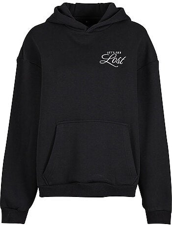 Miss Tee - Sweat à capuche motif/style imprimé au dos LOST FLOWERS