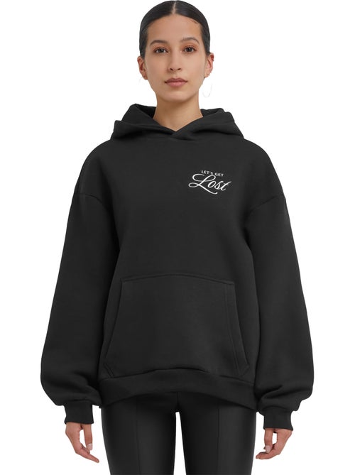 Miss Tee - Sweat à capuche motif/style imprimé au dos LOST FLOWERS - Kiabi Miss Tee - Sweat à capuche motif/style imprimé au dos LOST FLOWERS - Kiabi