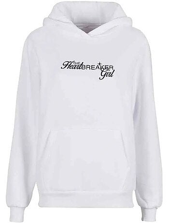 Miss Tee - Sweat à capuche motif/style imprimé au dos THE HEARTBREAKER GIRL