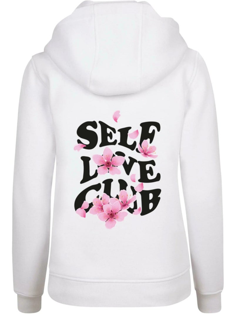 Miss Tee - Sweat à capuche SELF LOVE CLUB Blanc - Kiabi