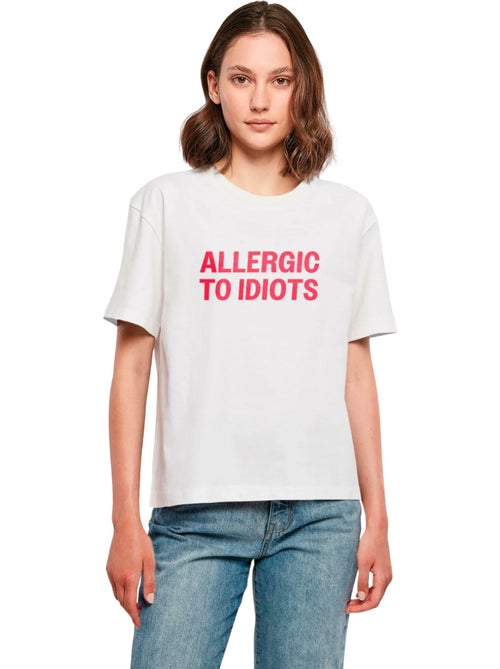 Miss Tee - T-shirt ALLERGIC TO IDIOTS - Kiabi Miss Tee - T-shirt ALLERGIC TO IDIOTS - Kiabi