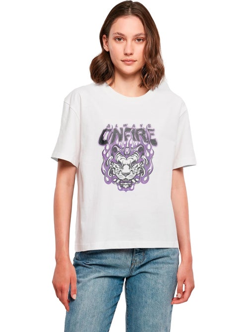 Miss Tee - T-shirt ALWAYS ON FIRE - Kiabi