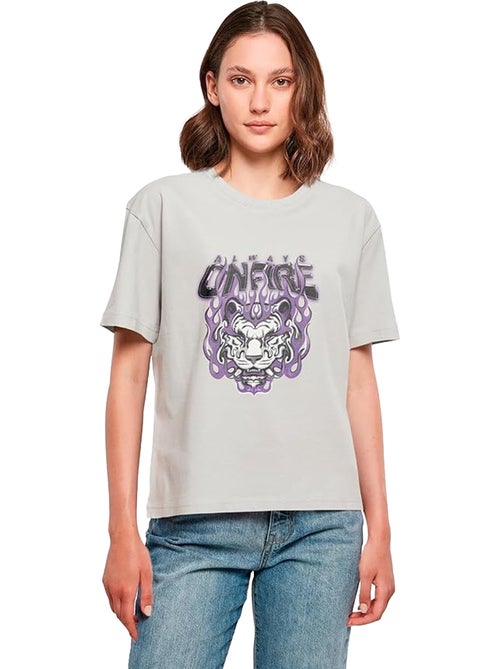 Miss Tee - T-shirt ALWAYS ON FIRE - Kiabi Miss Tee - T-shirt ALWAYS ON FIRE - Kiabi