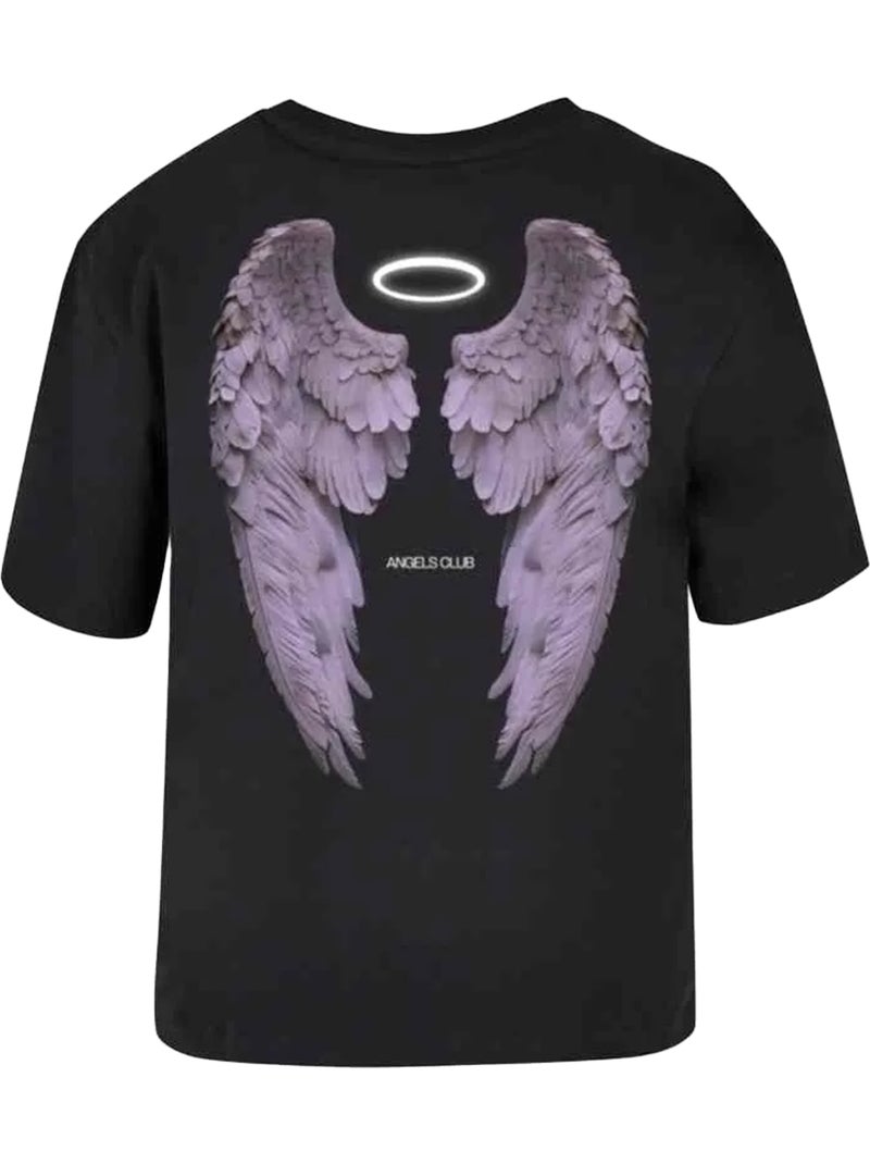 Miss Tee - T-shirt ANGELS CLUB Noir - Kiabi