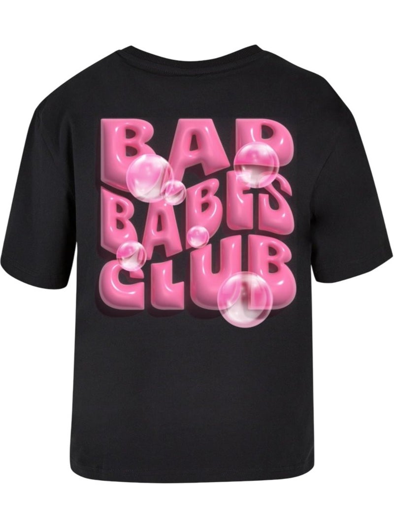 Miss Tee - T-shirt BAD BABES CLUB Noir - Kiabi