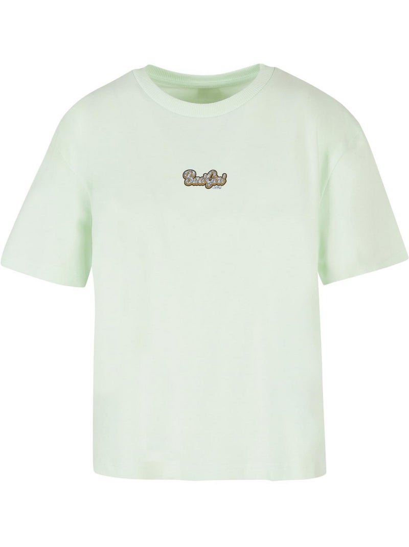 Miss Tee - T-shirt BADGIRL BANG Blanc Vert clair Gris - Kiabi