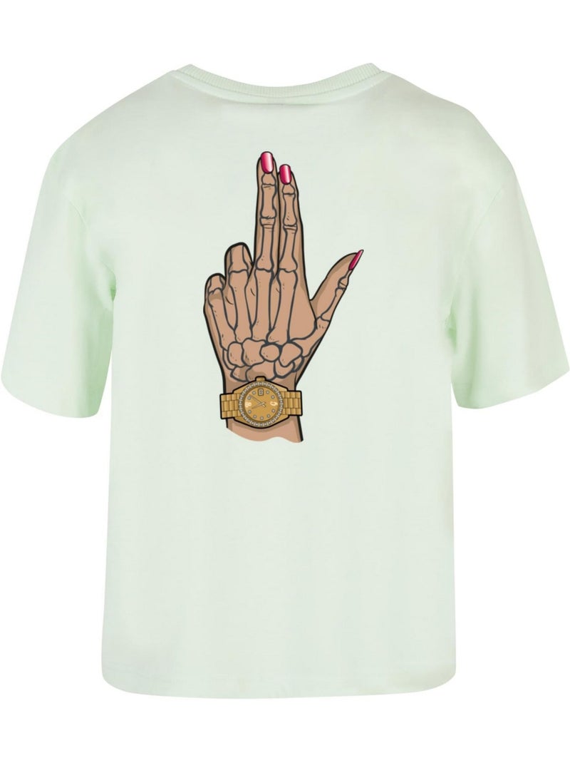 Miss Tee - T-shirt BADGIRL BANG Blanc Vert clair Gris - Kiabi