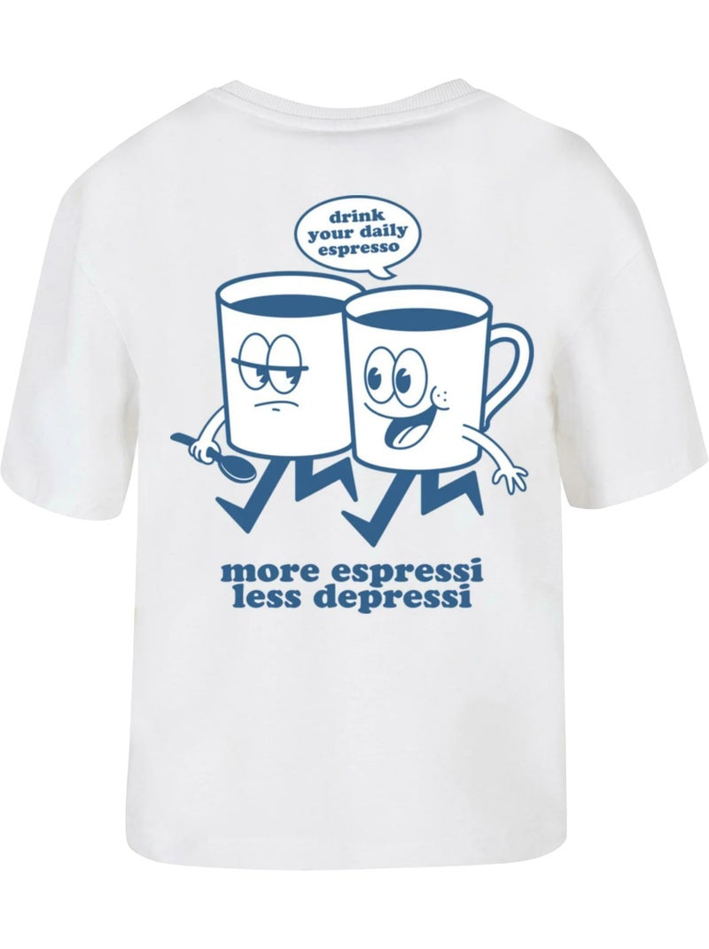 Miss Tee - T-shirt DAILY ESPRESSO Blanc - Kiabi