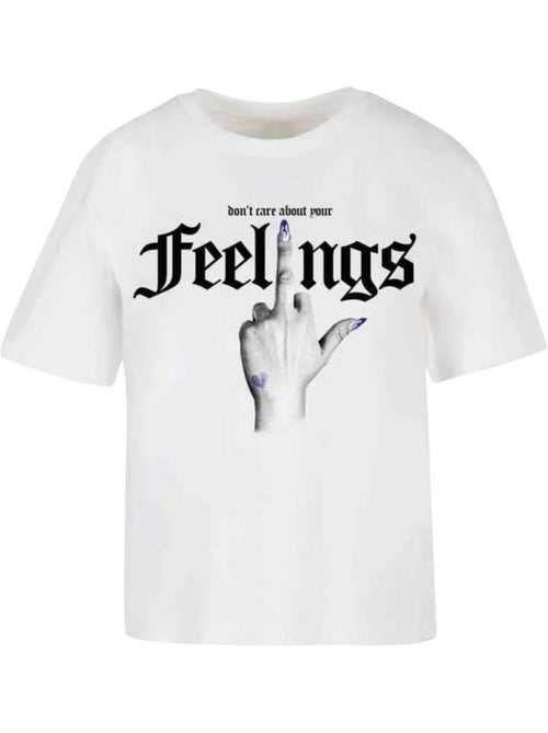 Miss Tee - T-shirt DON'T CARE ABOUT YOUR FEELINGS - Kiabi
