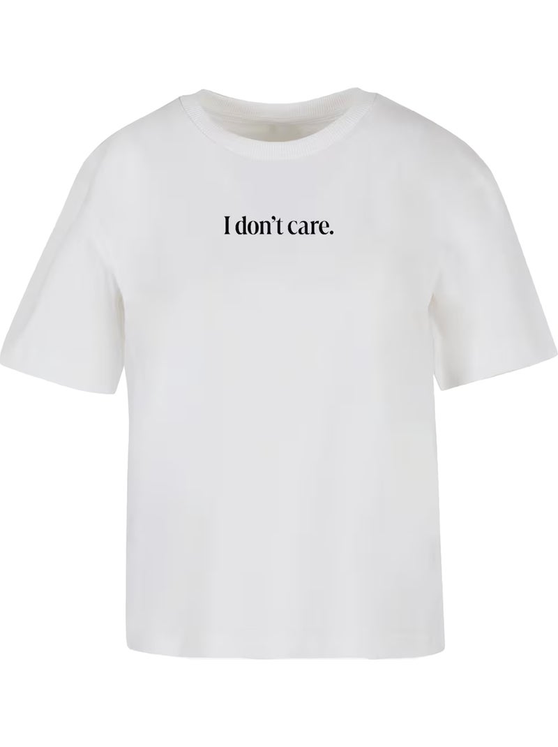 Miss Tee - T-shirt DON'T CARE Blanc - Kiabi