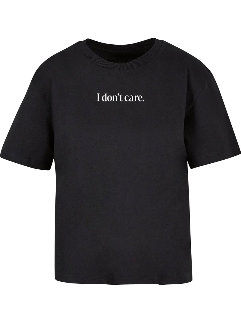 Miss Tee - T-shirt DON'T CARE Noir - Kiabi