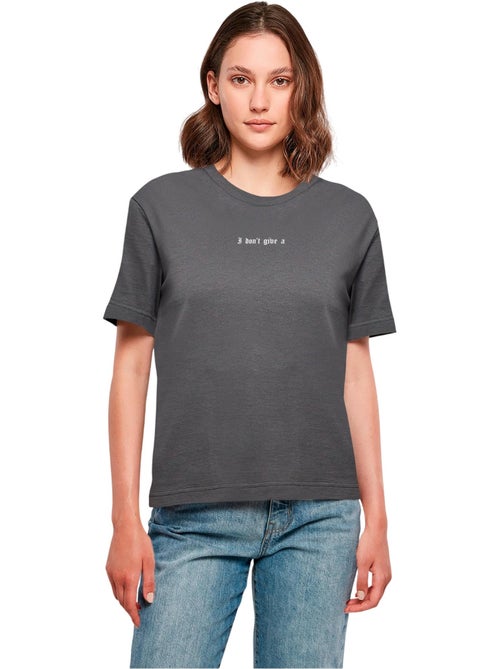 Miss Tee - T-shirt DON'T GIVE A - Kiabi