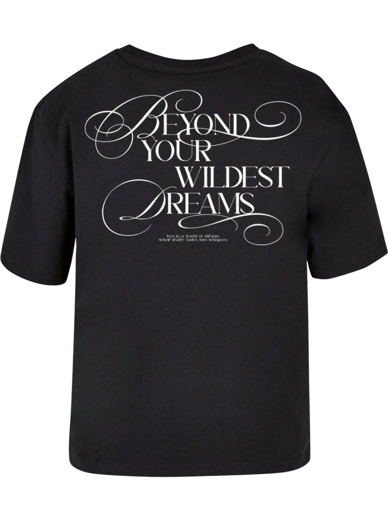 Miss Tee - T-shirt DREAMY Noir - Kiabi