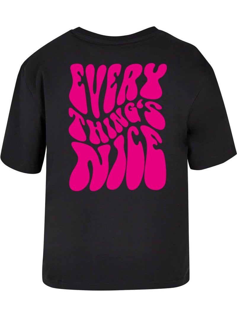 Miss Tee - T-shirt EVERYTHING IS NICE Noir - Kiabi